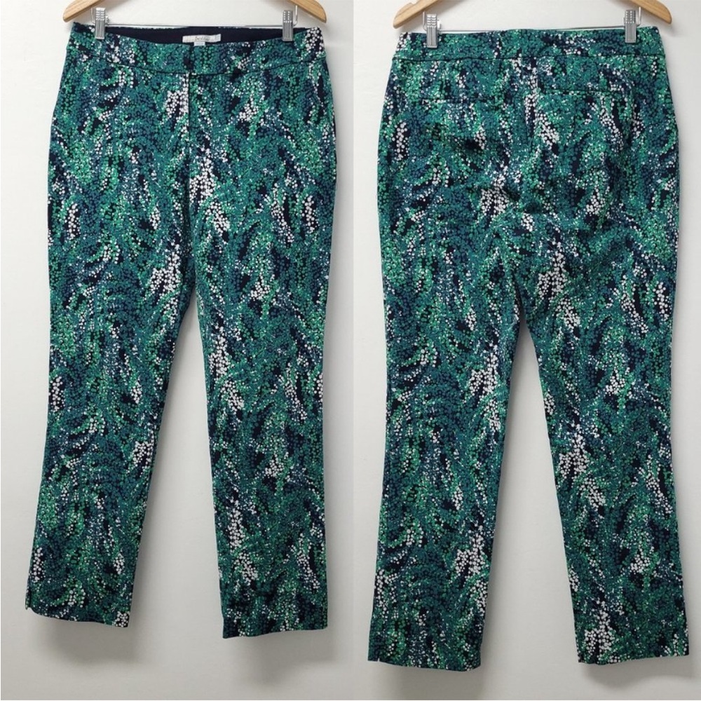 Boden Richmond Trouser Women’s Pants Sz 10L Green Sea Grapes Stretch